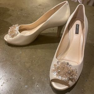 Peep toe formal or wedding shoes